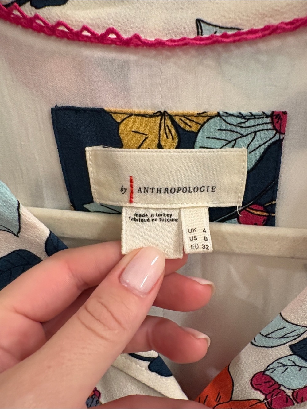 Anthropologie Sleeveless Floral Midi Dress in Cream, Navy & Green - Picture 2 of 3